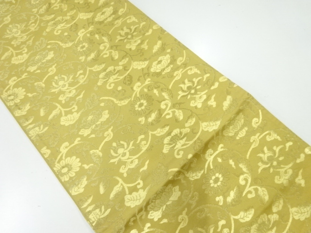 牡丹唐草模様織出し袋帯